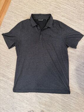 Travis Mathew Men's Dark Charcoal Heather Polo
